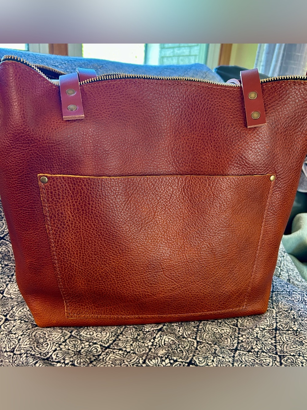 BNNU Portland leather Sienna large zip tote